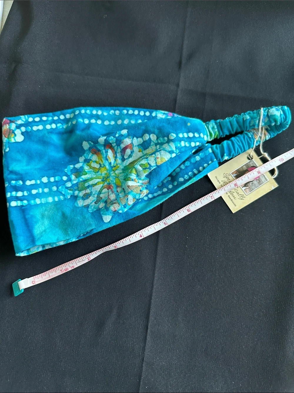 Headband NWT cotton batik style size L. Elastic back & wide band for options